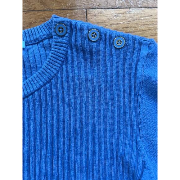 J Mclaughlin Womens knitted buttons Seaspray Sweater Blue Medium A001691 - Picture 6 of 8